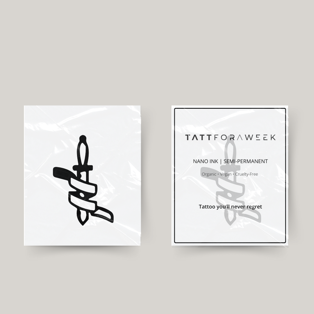 Tatuaje temporal espada