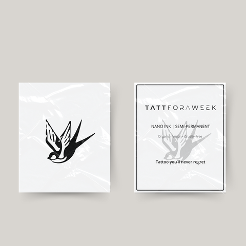 Tatuaje temporal golondrina