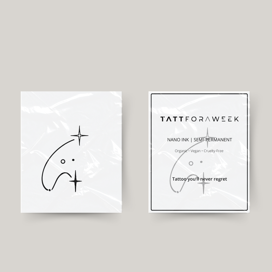 Tatuaje temporal acuario estrellas