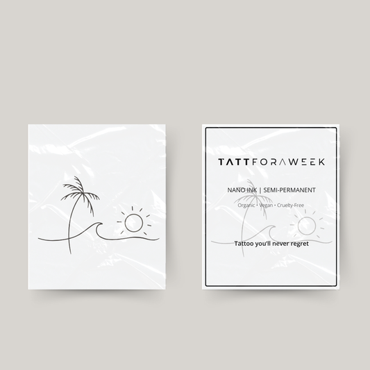 Tatuaje temporal vibras de playa