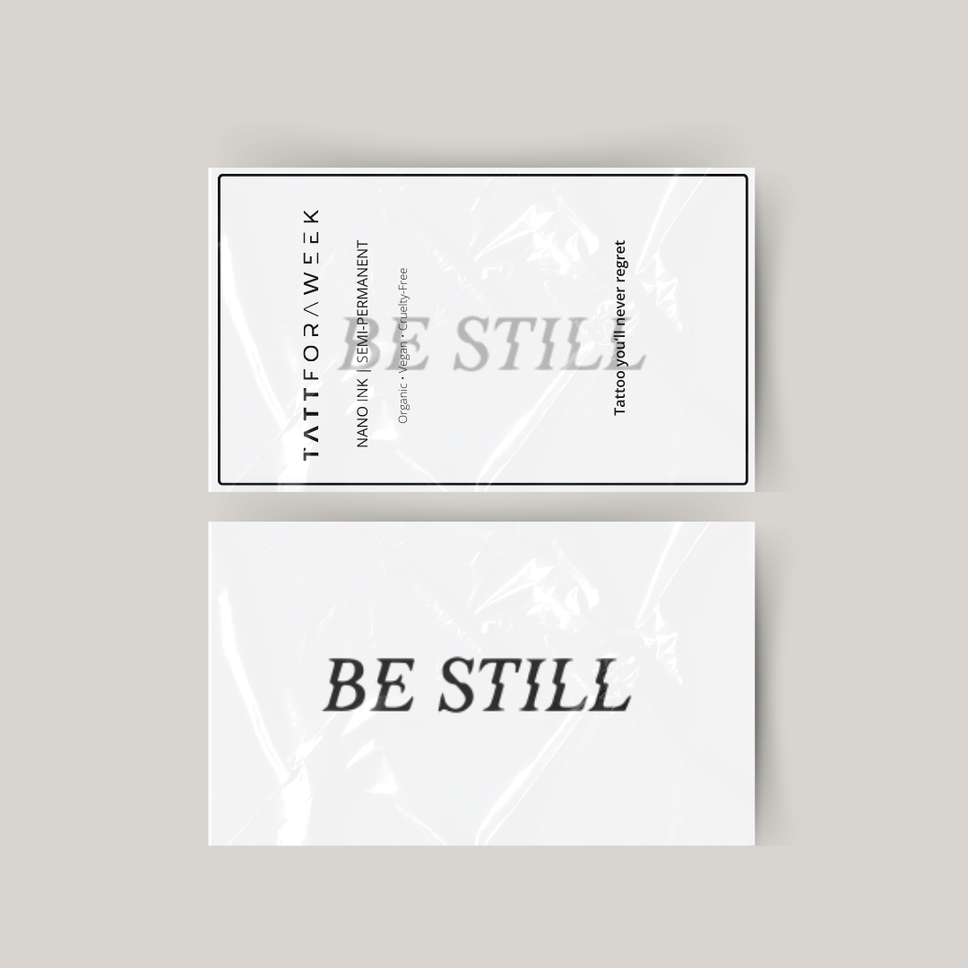 Tatuaje temporal estar quieto