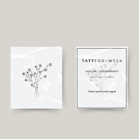 Tatuaje temporal ramo de flores