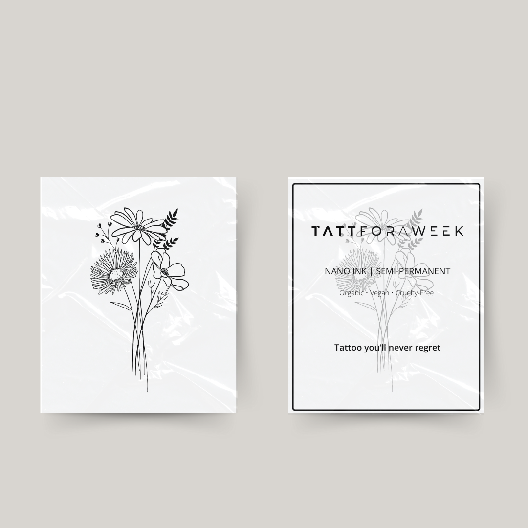 Tatuaje temporal de flores silvestres