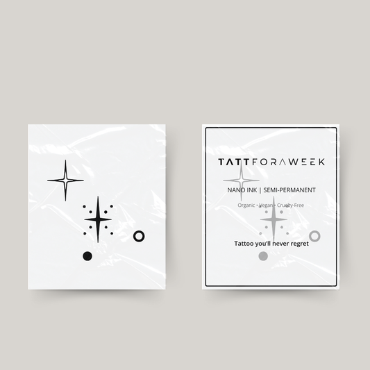 Tatuaje temporal cáncer estrellas