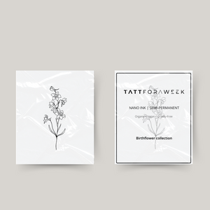 Tatuaje temporal flor de nacimiento diciembre