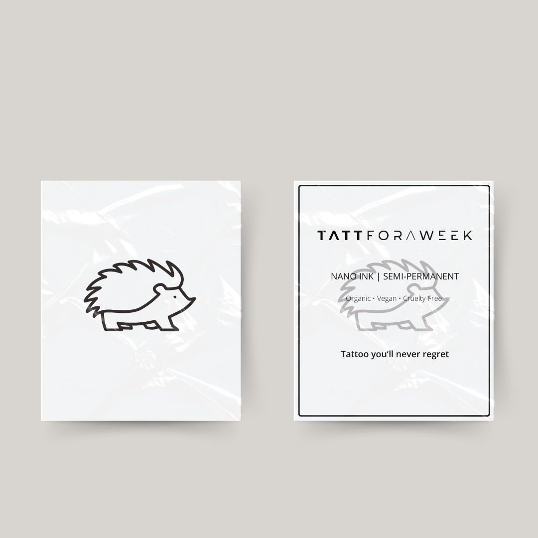 Tatuaje temporal de erizo