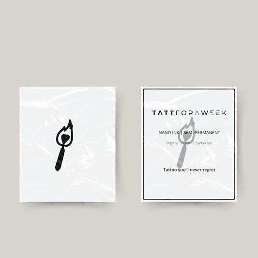 Tatuaje temporal amor de fuego