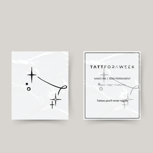 Tatuaje temporal gemini estrellas