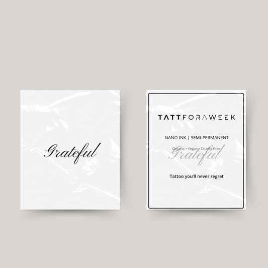 Tatuaje temporal agradecido