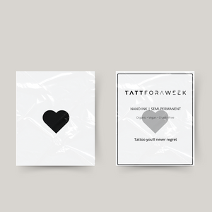 Tatuaje temporal corazón negro