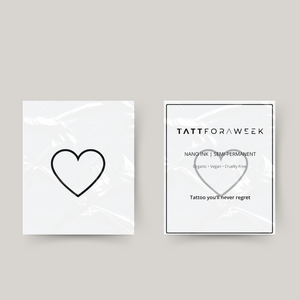 Tatuaje temporal de corazón