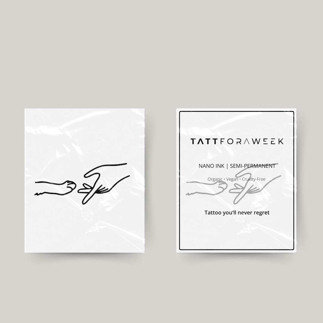 Tatuaje temporal perro y humano