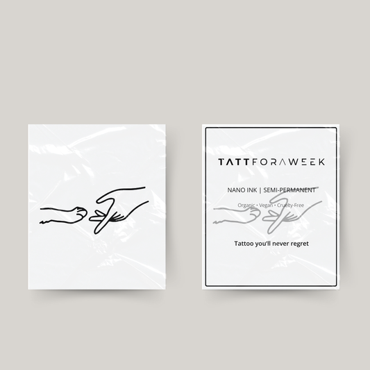 Tatuaje temporal perro y humano