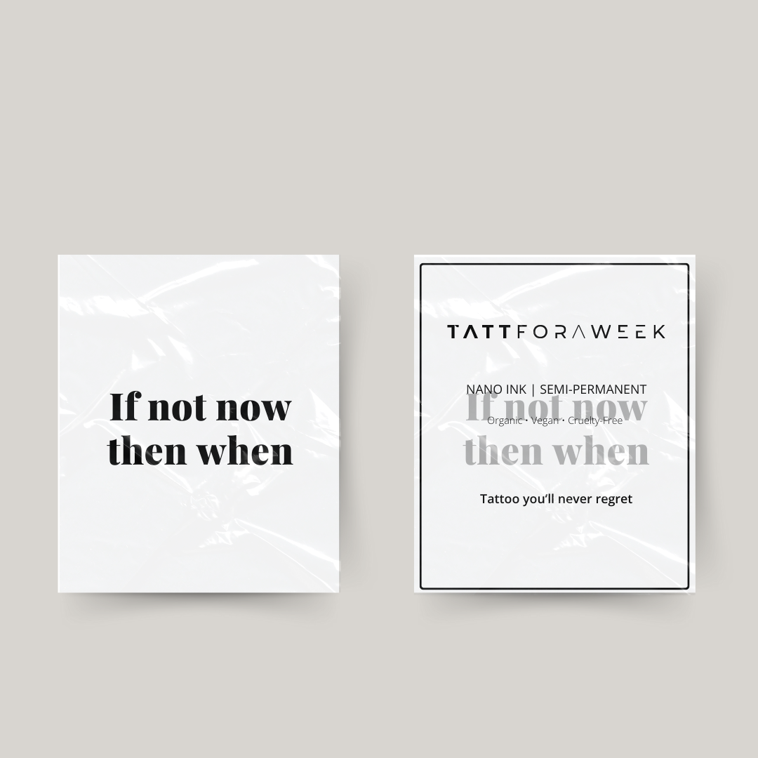 Tatuaje temporal si no es ahora cuando