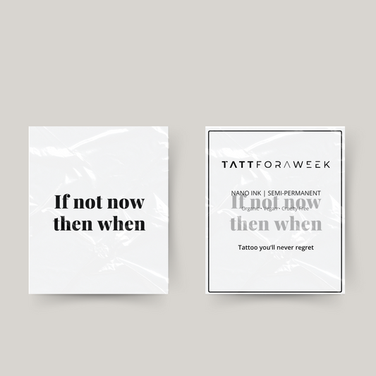 Tatuaje temporal si no es ahora cuando