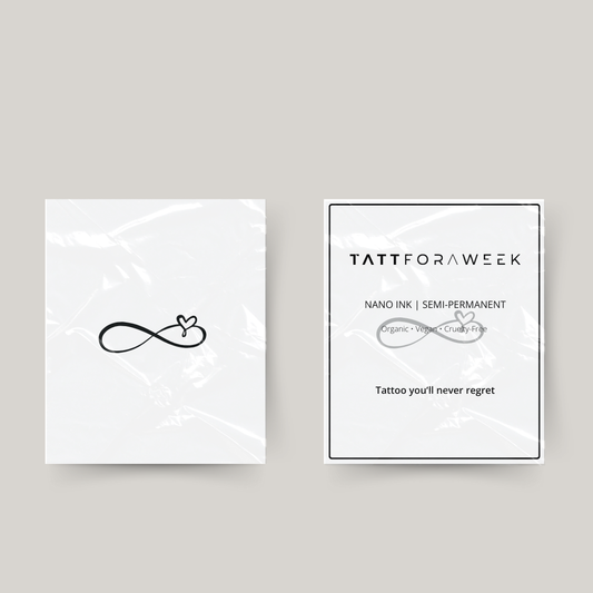 Tatuaje temporal infinito corazón
