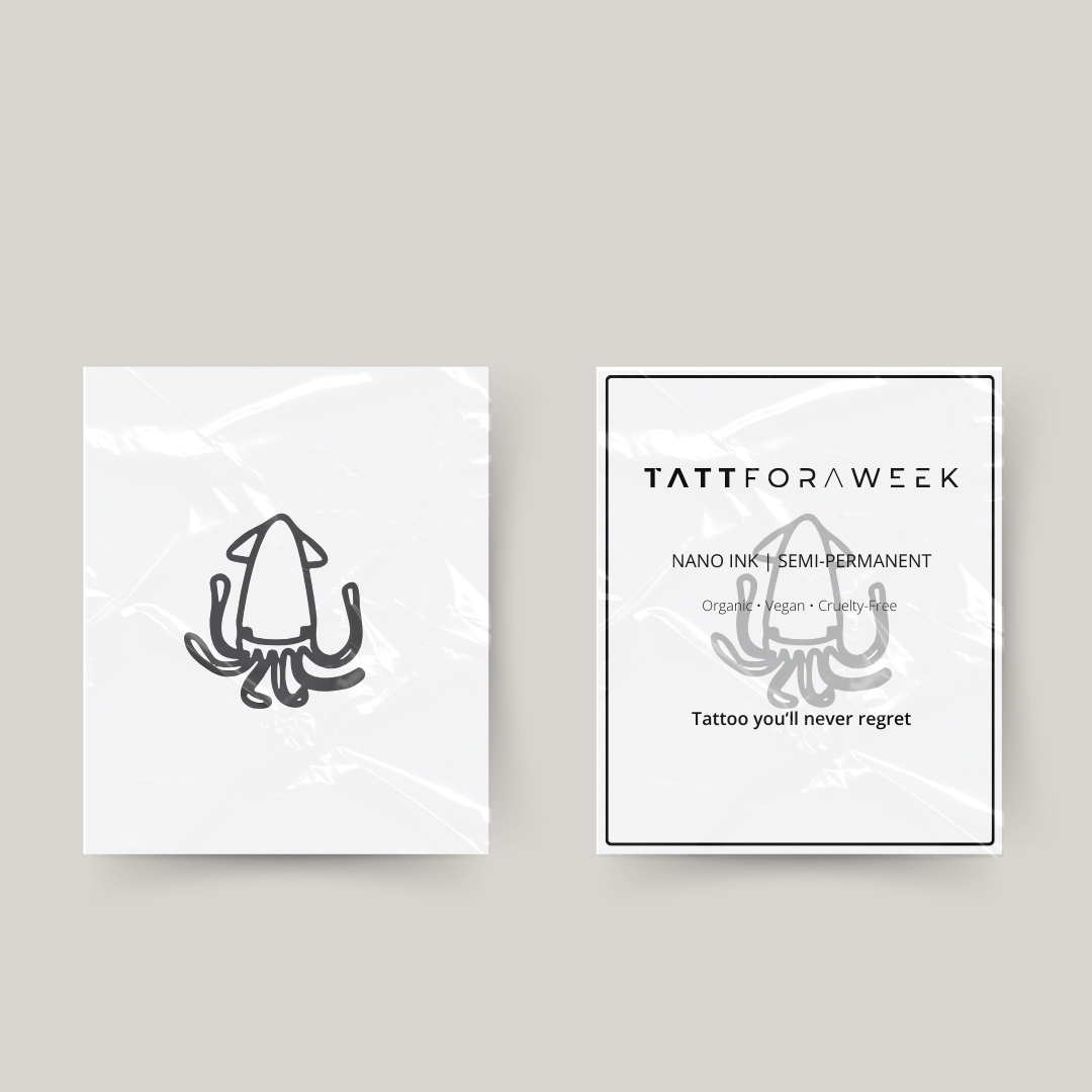 Tatuaje temporal de pulpo