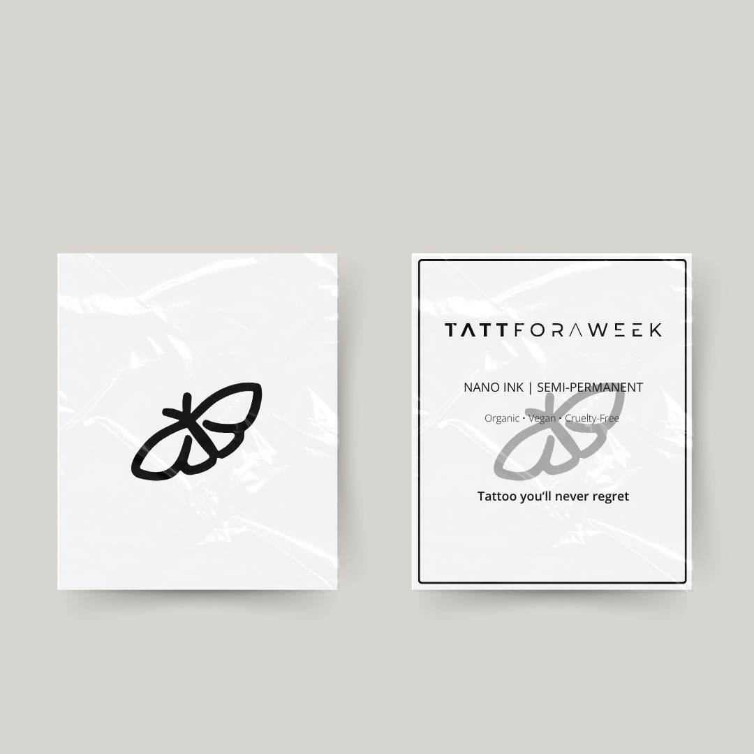 Tatuaje temporal pequeña mariposa voladora