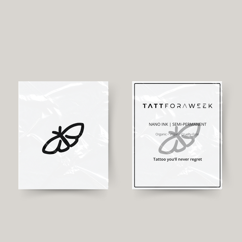 Tatuaje temporal pequeña mariposa voladora