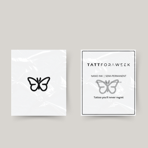 Tatuaje temporal pequeña mariposa