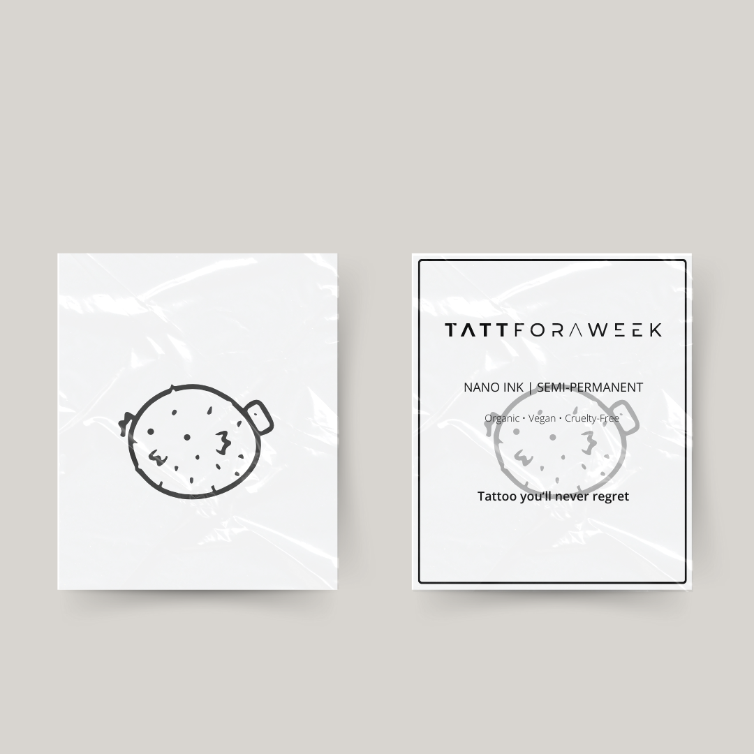 Tatuaje temporal pez globo