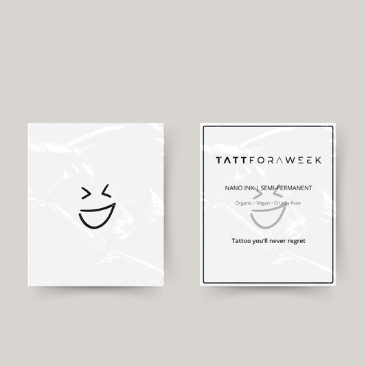 Tatuaje temporal de sonrisa sonriente