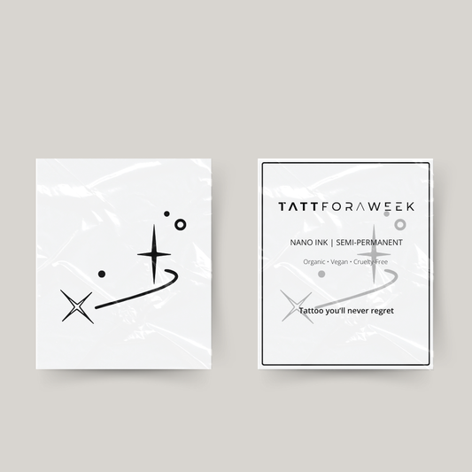 Tatuaje temporal leo estrellas