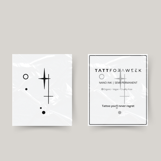 Tatuaje temporal libra estrellas