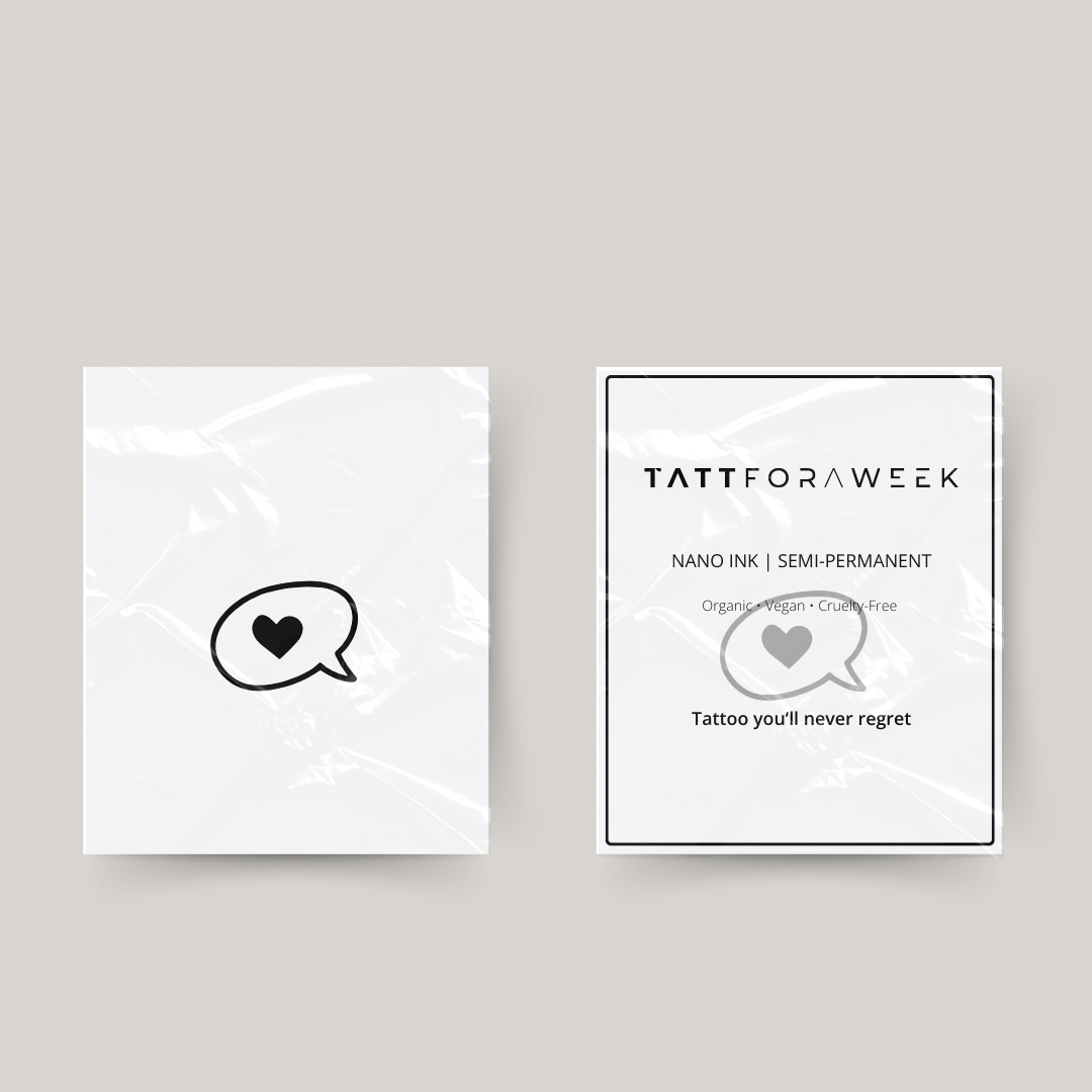 Tatuaje temporal mensaje de amor