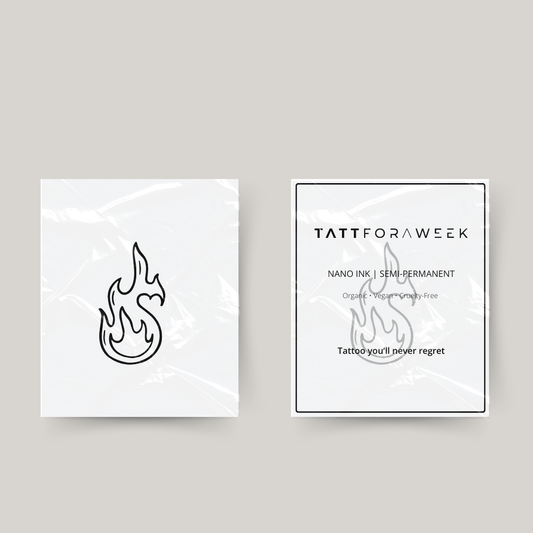 Tatuaje temporal fuego encantador