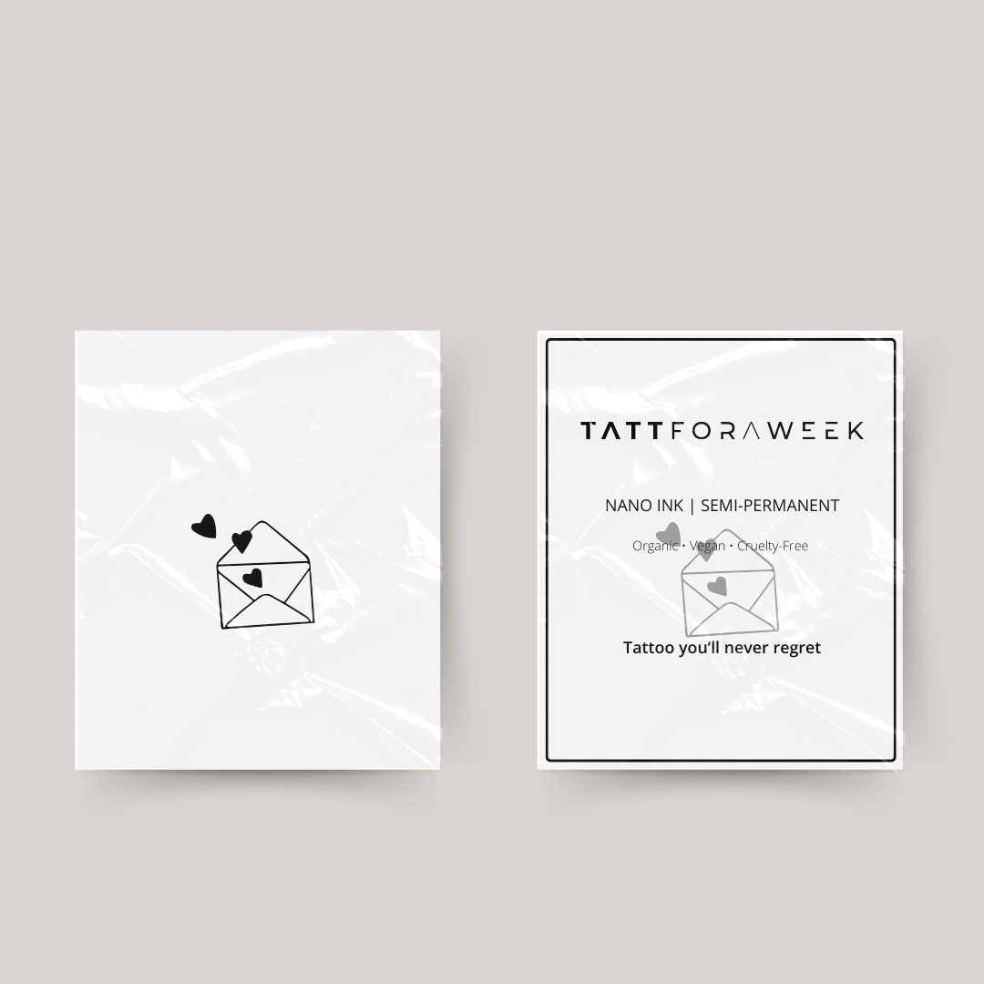 Tatuaje temporal mensaje de amor