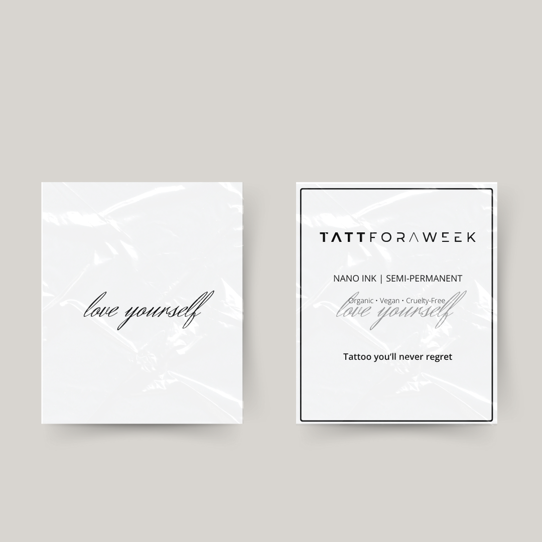 Tatuaje temporal ámate a ti mismo