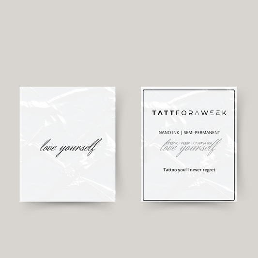 Tatuaje temporal ámate a ti mismo