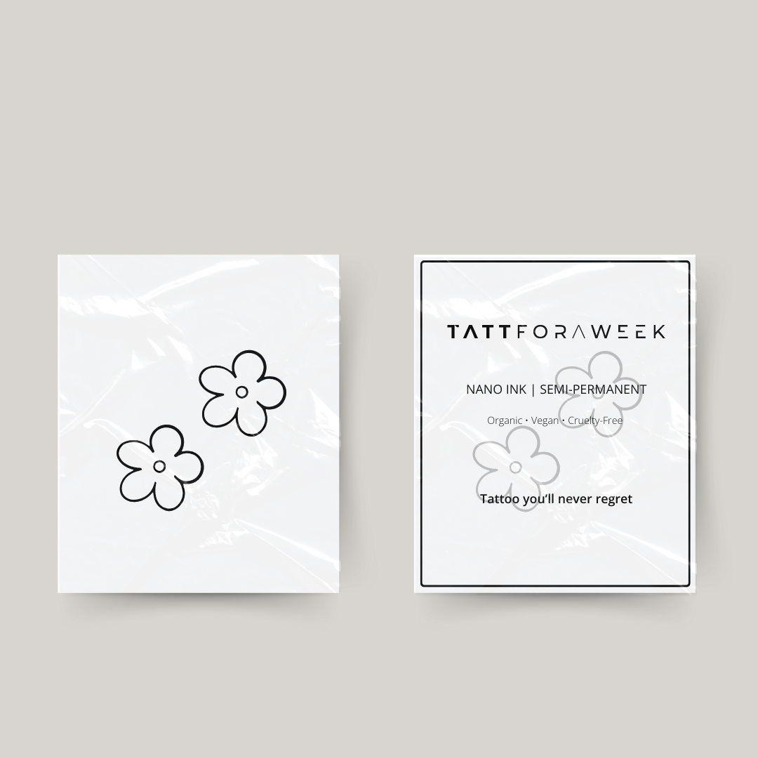 Tatuaje temporal de flores pequeñas