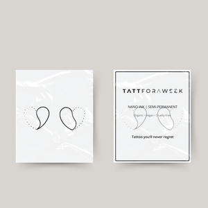 Tatuaje temporal de corazones a juego