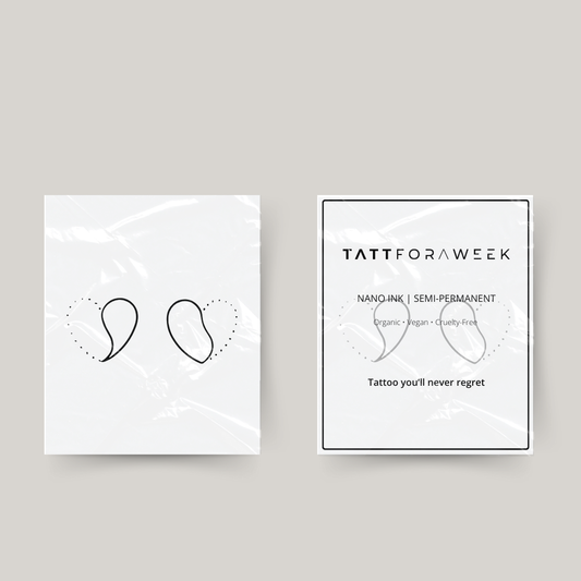 Tatuaje temporal de corazones a juego