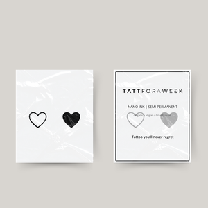 Tatuaje temporal de corazones