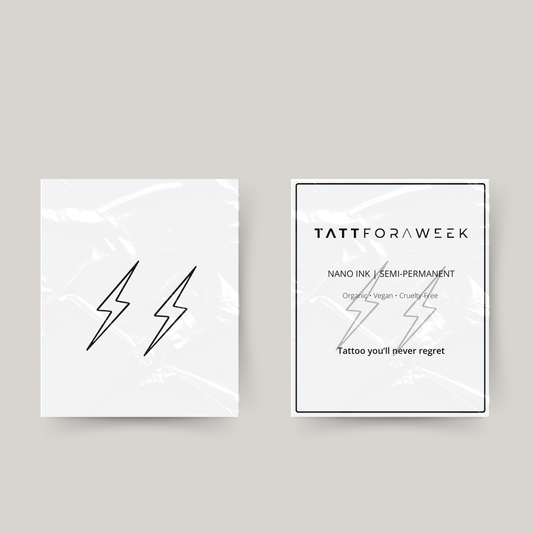 Tatuaje temporal a juego de rayo