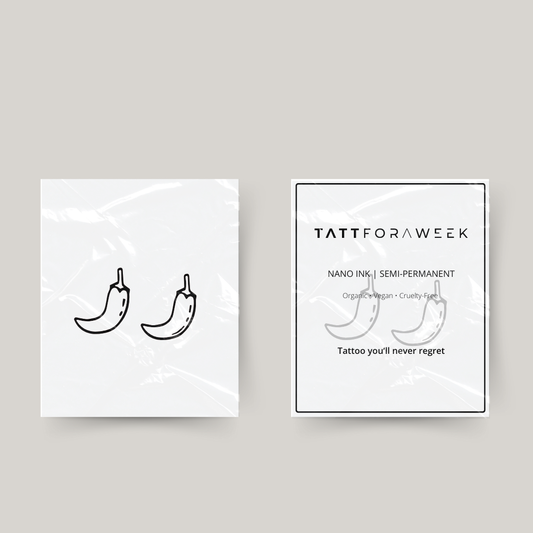 Tatuaje temporal de pimientos a juego