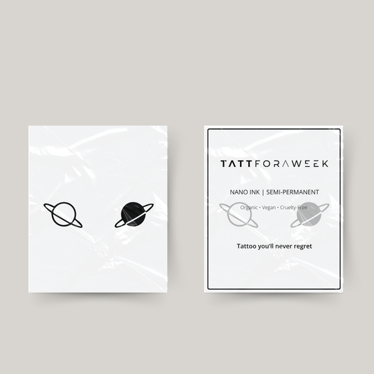 Tatuaje temporal de planetas