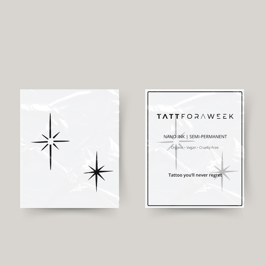 Tatuaje temporal a juego con brillo