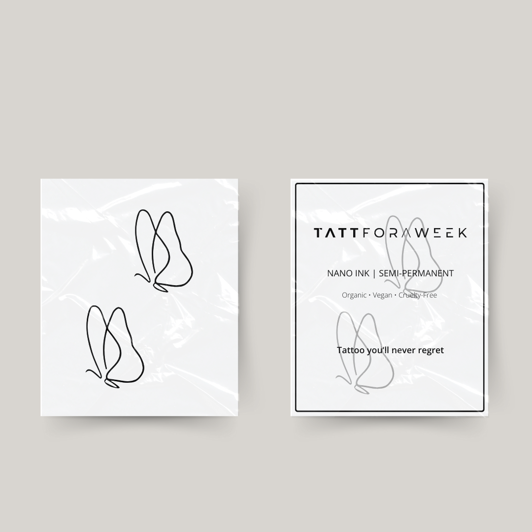 Tatuaje temporal a juego de mariposas