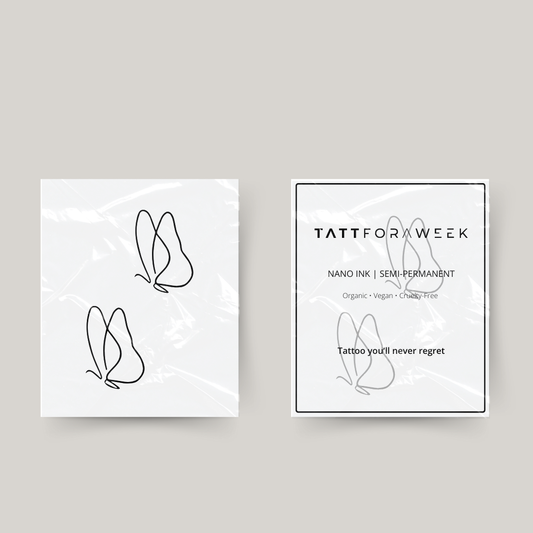 Tatuaje temporal a juego de mariposas