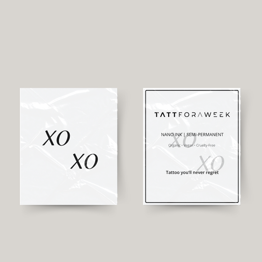 Tatuaje temporal a juego xo xo