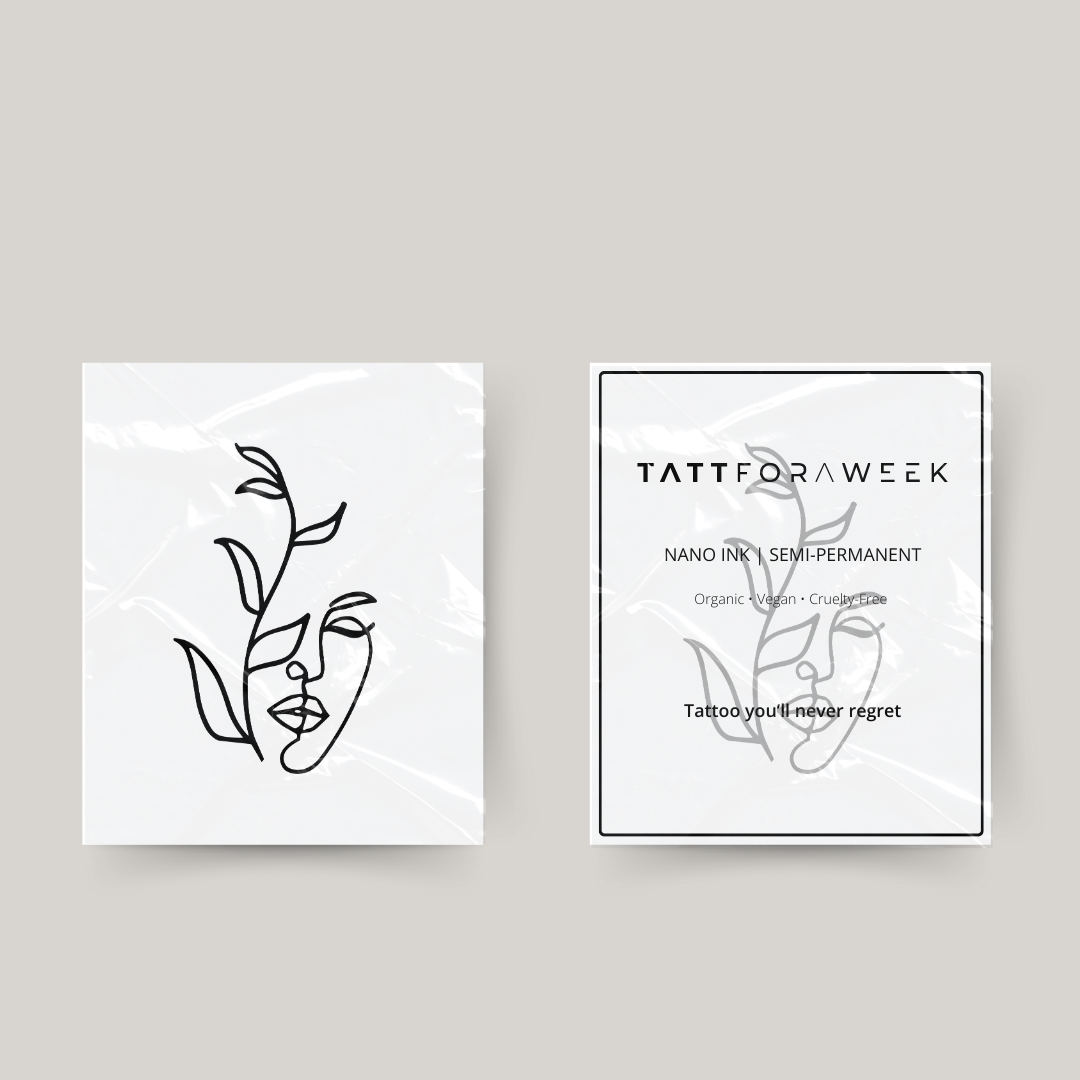 Tatuaje temporal hombre y naturaleza