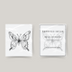 Tatuaje temporal líneas de mariposa