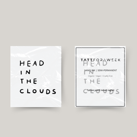 Tatuaje temporal cabeza en las nubes