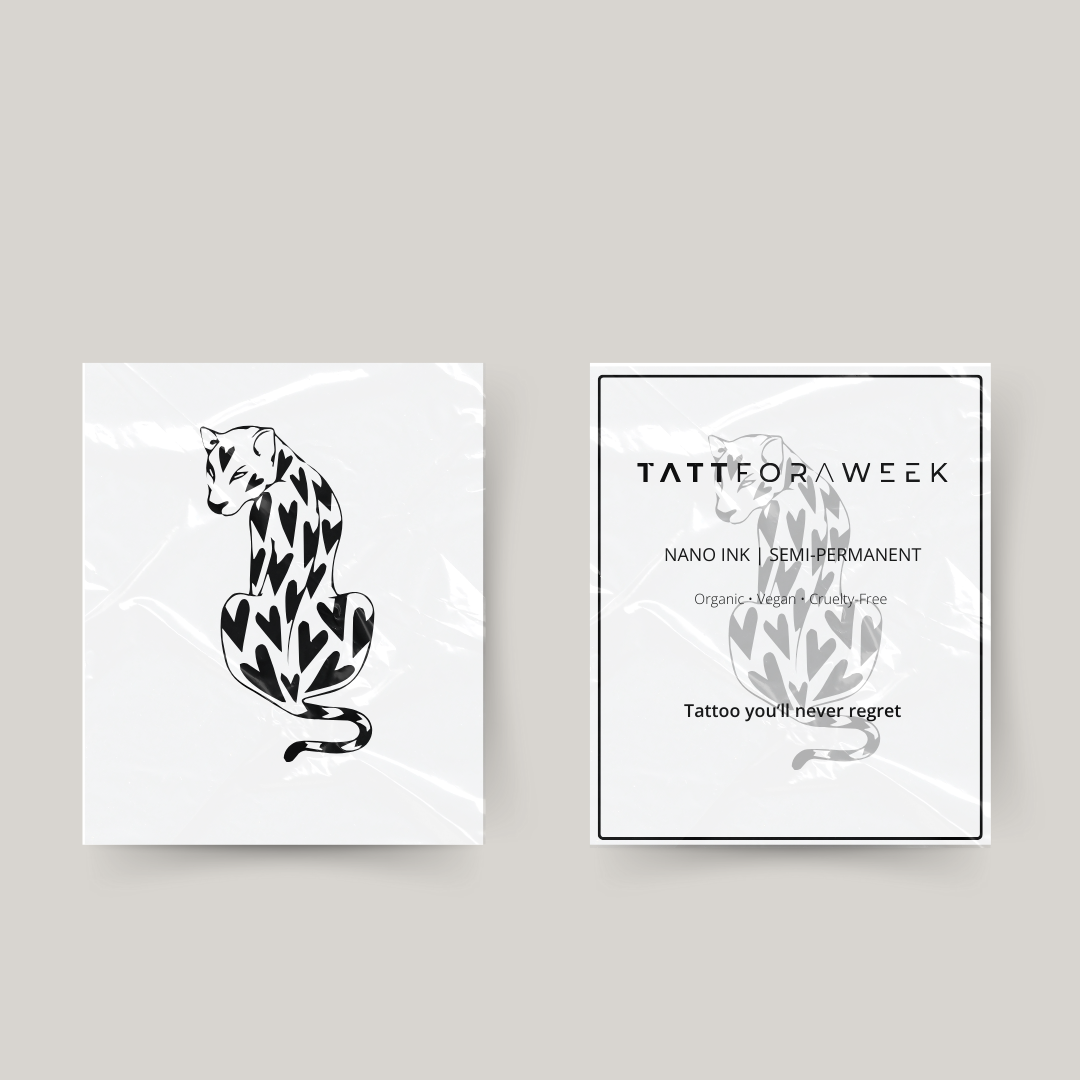 Tatuaje temporal de leopardo