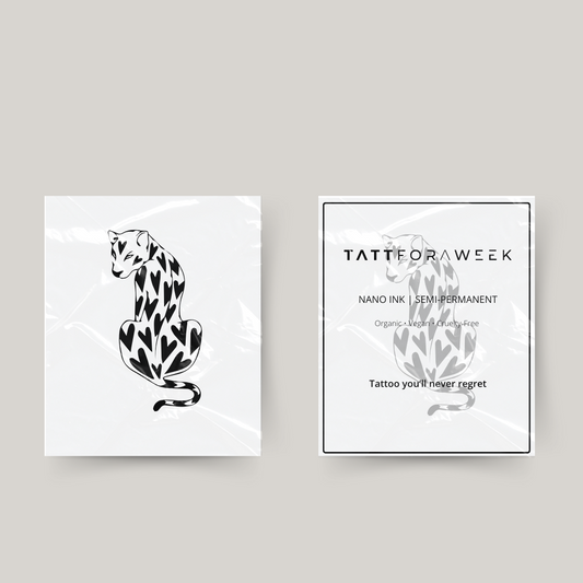 Tatuaje temporal de leopardo