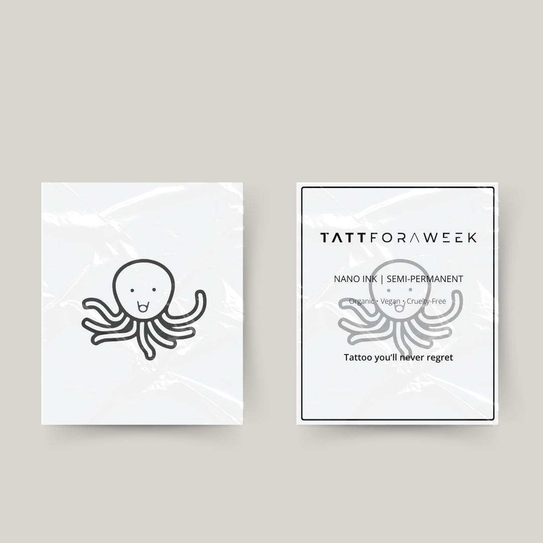 Tatuaje temporal de pulpo
